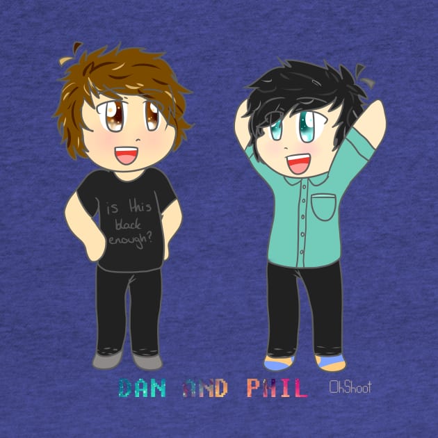 Chibi Dan and Phil by oh_shoot_arts